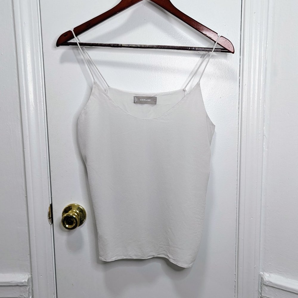Everlane The Clean Silk Cami | Grey White | Size 6